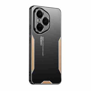 For Honor 400 Pro Global Blade Series TPU Hybrid Metal Phone Case(Gold)