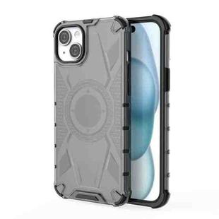 For iPhone 14 Plus Armor Holder PC Hybrid TPU Phone Case(Black)