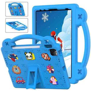 For  iPad Pro 11 2024 Handle Kickstand Children EVA Shockproof Tablet Case(Sky Blue)