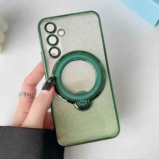 For Samsung Galaxy A15 5G Rotation MagSafe Holder Gradient Glitter TPU Phone Case(Cangling)