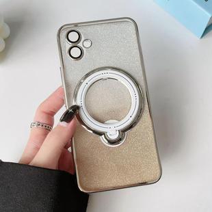 For Samsung Galaxy A05  Rotation MagSafe Holder Gradient Glitter TPU Phone Case(Gold)