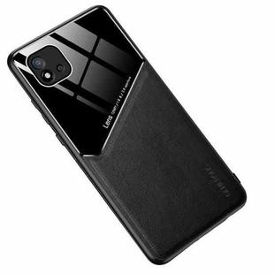 For Realme C20 All-inclusive Leather Organic Glass Phone Case(Black)