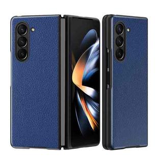 For Samsung Galaxy Z Fold6 5G Litchi Texture All Inclusive Shockproof Phone Case(Blue)