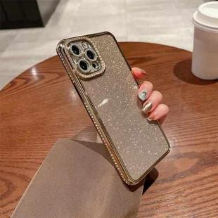For iPhone 15 Pro Diamond Glitter TPU Phone Case(Gold)