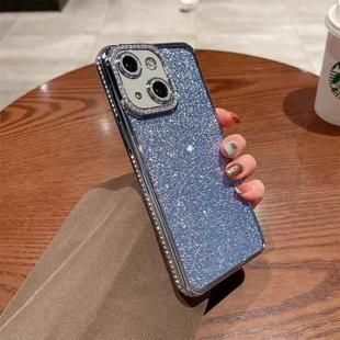 For iPhone 14 Diamond Glitter TPU Phone Case(Blue)