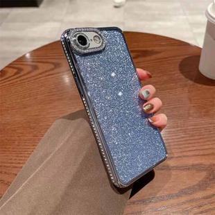 For iPhone 16e Diamond Glitter TPU Phone Case(Blue)