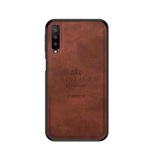 PINWUYO Shockproof Waterproof Full Coverage PC + TPU + Skin Protective Case for Galaxy A7 2018/A750(Brown)