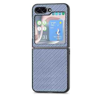 For Samsung Galaxy Z Flip6 5G Carbon Fiber Texture Shockproof Phone Case(Blue)