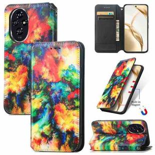 For Honor 200 CaseNeo Colorful Magnetic Leather Phone Case(Colorful Cloud)