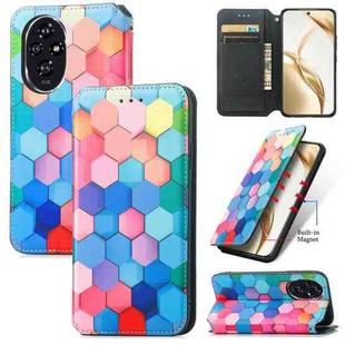 For Honor 200 CaseNeo Colorful Magnetic Leather Phone Case(Colorful Cube)