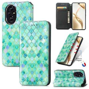 For Honor 200 Pro CaseNeo Colorful Magnetic Leather Phone Case(Emerald)