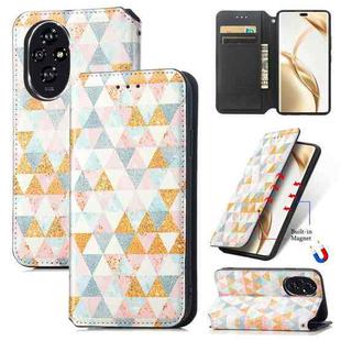 For Honor 200 Pro CaseNeo Colorful Magnetic Leather Phone Case(Rhombus)