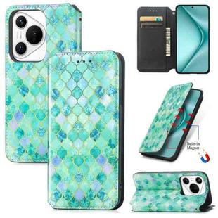 For Huawei Pura 70 CaseNeo Colorful Magnetic Leather Phone Case(Emerald)