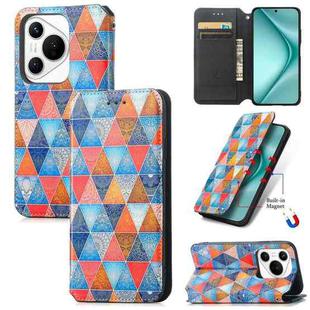 For Huawei Pura 70 CaseNeo Colorful Magnetic Leather Phone Case(Rhombus Mandala)