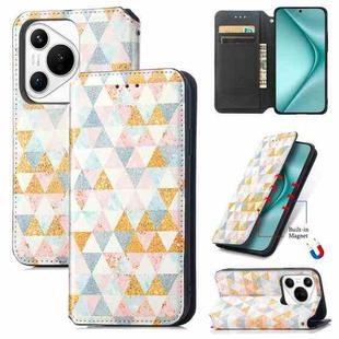 For Huawei Pura 70 CaseNeo Colorful Magnetic Leather Phone Case(Rhombus)
