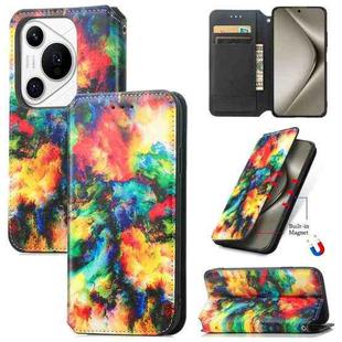 For Huawei Pura 70 Pro CaseNeo Colorful Magnetic Leather Phone Case(Colorful Cloud)
