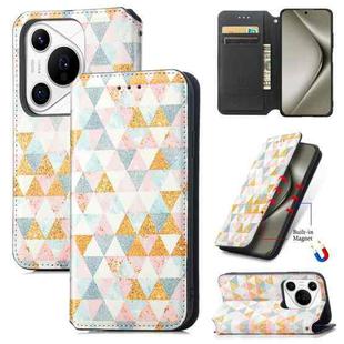For Huawei Pura 70 Pro CaseNeo Colorful Magnetic Leather Phone Case(Rhombus)