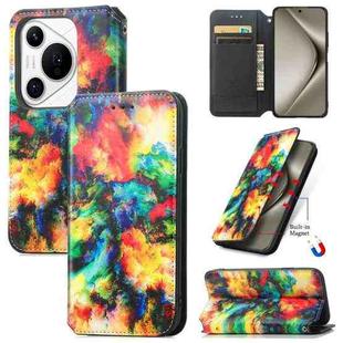 For Huawei Pura 70 Pro+ CaseNeo Colorful Magnetic Leather Phone Case(Colorful Cloud)