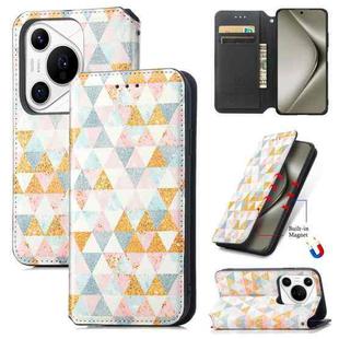 For Huawei Pura 70 Pro+ CaseNeo Colorful Magnetic Leather Phone Case(Rhombus)