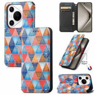 For Huawei Pura 70 Ultra CaseNeo Colorful Magnetic Leather Phone Case(Rhombus Mandala)