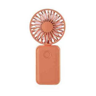 F458 With Neck Rope Summer 3 Speeds Adjustable Foldable Mini Handheld Fan(Orange)