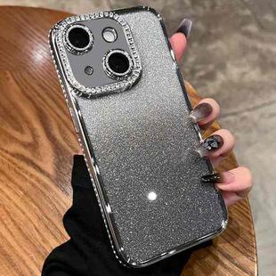 For iPhone 14 Diamond Gradient Glitter TPU Phone Case(Gradient Silver)