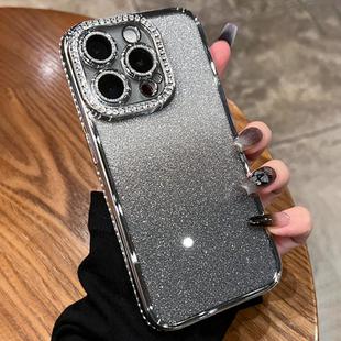 For iPhone 13 Pro Max Diamond Gradient Glitter TPU Phone Case(Gradient Silver)