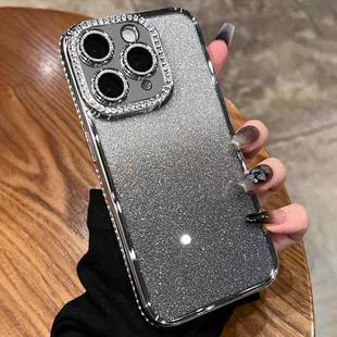 For iPhone 11 Pro Max Diamond Gradient Glitter TPU Phone Case(Gradient Silver)