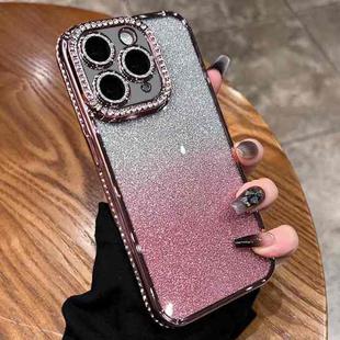 For iPhone 11 Pro Max Diamond Gradient Glitter TPU Phone Case(Gradient Pink)