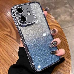 For iPhone  11 Diamond Gradient Glitter TPU Phone Case(Gradient Blue)