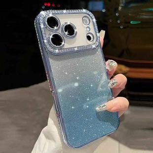 For iPhone 17 Pro Max Diamond Gradient Glitter TPU Phone Case(Gradient Blue)