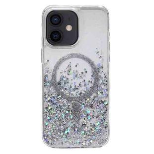 For iPhone  11 Gradient Glitter MagSafe PC Hybrid TPU Phone Case(Gradient Silver)