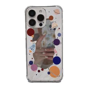 For iPhone 15 Pro Color Painted Mirror Phone Case(Colorfull Starry Sky)