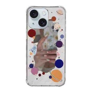 For iPhone 15 Color Painted Mirror Phone Case(Colorfull Starry Sky)