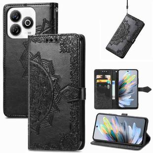 For ZTE Blade A75 4G Mandala Flower Embossed Leather Phone Case(Black)