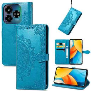 For ZTE Blade V60 Vita Mandala Flower Embossed Leather Phone Case(Blue)