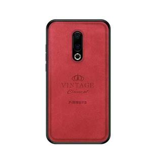 PINWUYO Shockproof Waterproof Full Coverage PC + TPU + Skin Protective Case for Meizu 16th(Red)
