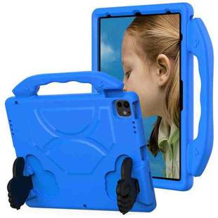 For iPad Air 13 2024 Children EVA Shockproof Tablet Case with Thumb Bracket(Blue)