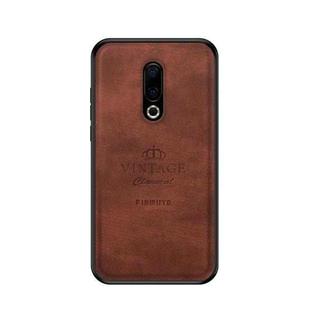 PINWUYO Shockproof Waterproof Full Coverage PC + TPU + Skin Protective Case for Meizu 16 Plus(Brown)