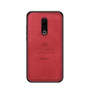 PINWUYO Shockproof Waterproof Full Coverage PC + TPU + Skin Protective Case for Meizu 16 Plus(Red)