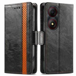 For ZTE Blade A34  CaseNeo Splicing Dual Magnetic Buckle Leather Phone Case(Black)