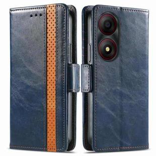 For ZTE Blade A34  CaseNeo Splicing Dual Magnetic Buckle Leather Phone Case(Blue)