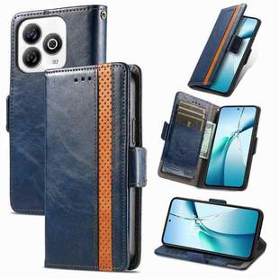 For ZTE Blade A75 4G CaseNeo Splicing Dual Magnetic Buckle Leather Phone Case(Blue)