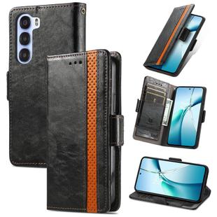 For ZTE Nubia S 5G CaseNeo Splicing Dual Magnetic Buckle Leather Phone Case(Black)