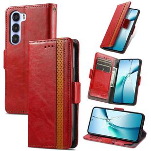 For ZTE Nubia S 5G CaseNeo Splicing Dual Magnetic Buckle Leather Phone Case(Red)
