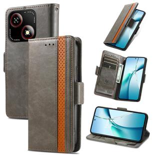 For ZTE Blade A35e 4G CaseNeo Splicing Dual Magnetic Buckle Leather Phone Case(Gray)