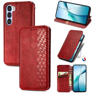 For ZTE Nubia S 5G Cubic Grid Pressed Magnetic Leather Phone Case(Red)