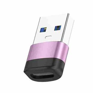 USB3.0 Male to USB-C / Type-C Female OTG Adapter 5Gbps Transmission(Pink)