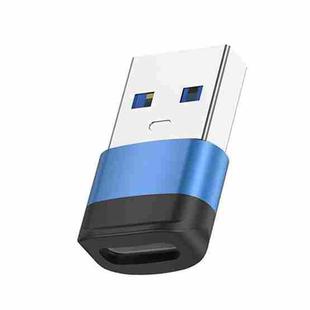 USB3.0 Male to USB-C / Type-C Female OTG Adapter 5Gbps Transmission(Blue)