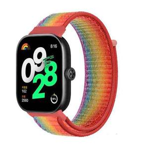 For Rendmi Watch 4 Nylon Loop Hook And Loop Fastener Watch Band(Rainbow Color)